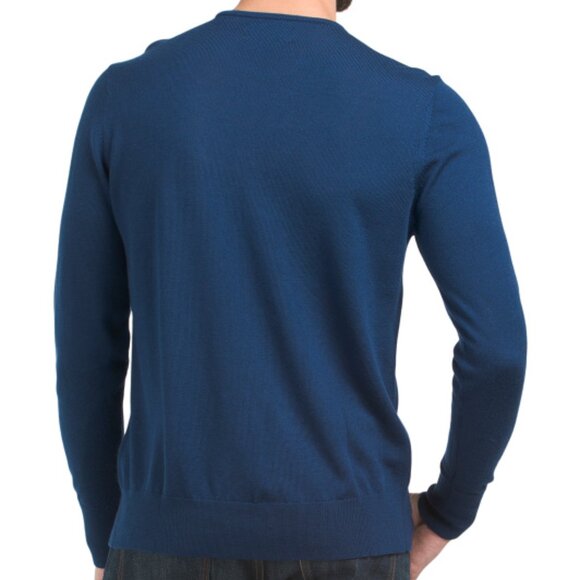 NEW BONOBOS Washable Merino Crew Neck Sweater Lilac for men 362mn - Picture 4 of 4